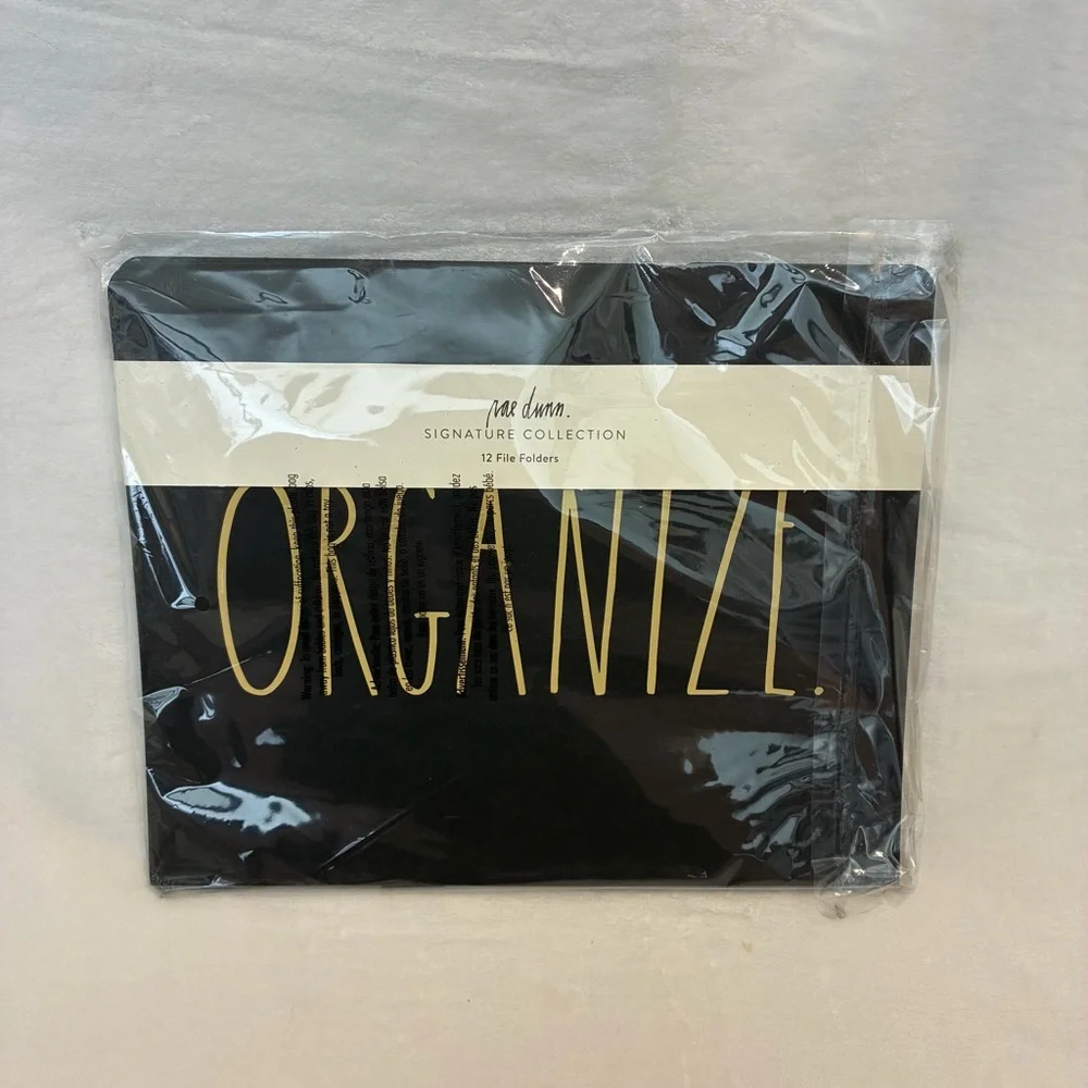 Rae Dunn Black File Folders Pack of 12